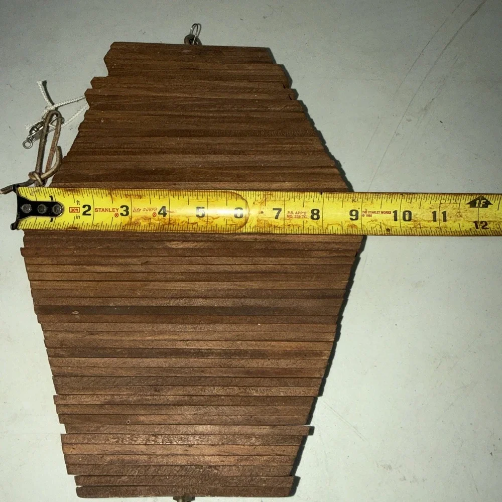 MCM Vintage Wooden Helix Wind Spinner Whirligig Folk Art 12